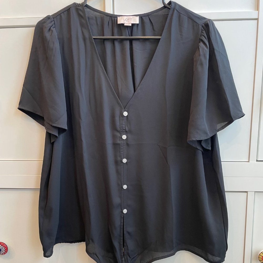 LOFT tie-front blouse - never worn